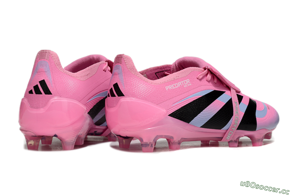 Men's Adidas Predator Elite 25 Foldover Tongue FG Firm Ground Low-Tops Football Boots - Pink/Black/Jade 6