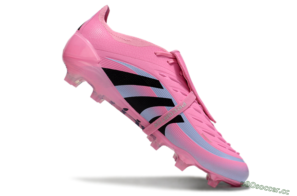 Men's Adidas Predator Elite 25 Foldover Tongue FG Firm Ground Low-Tops Football Boots - Pink/Black/Jade 4