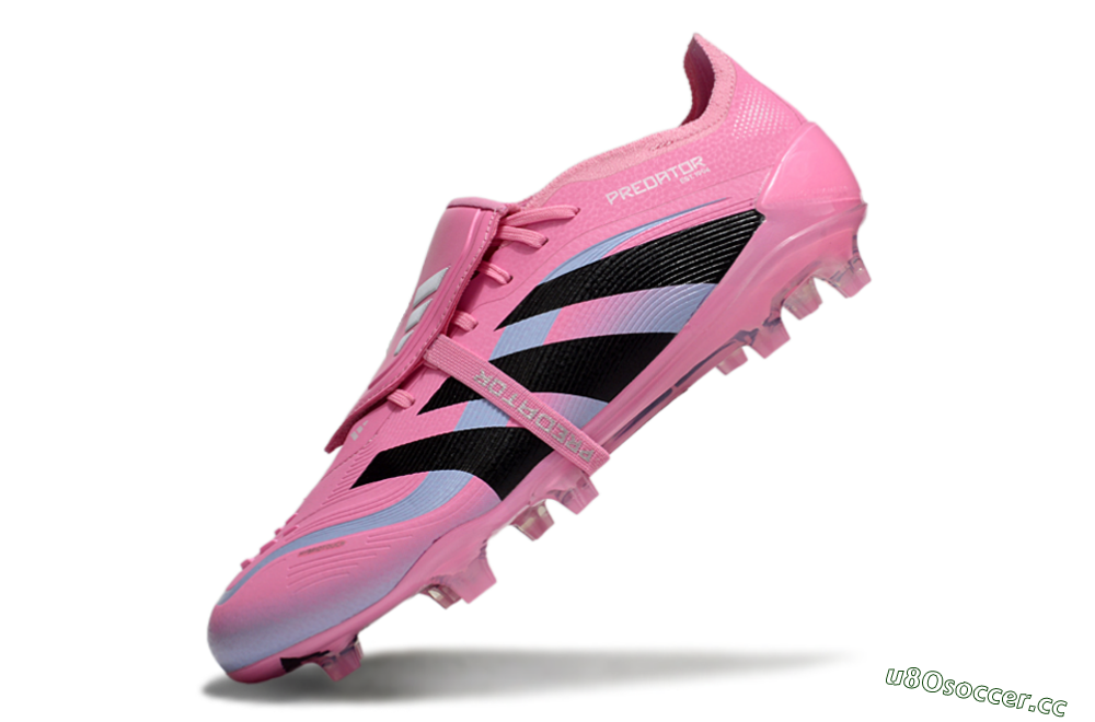 Men's Adidas Predator Elite 25 Foldover Tongue FG Firm Ground Low-Tops Football Boots - Pink/Black/Jade 5