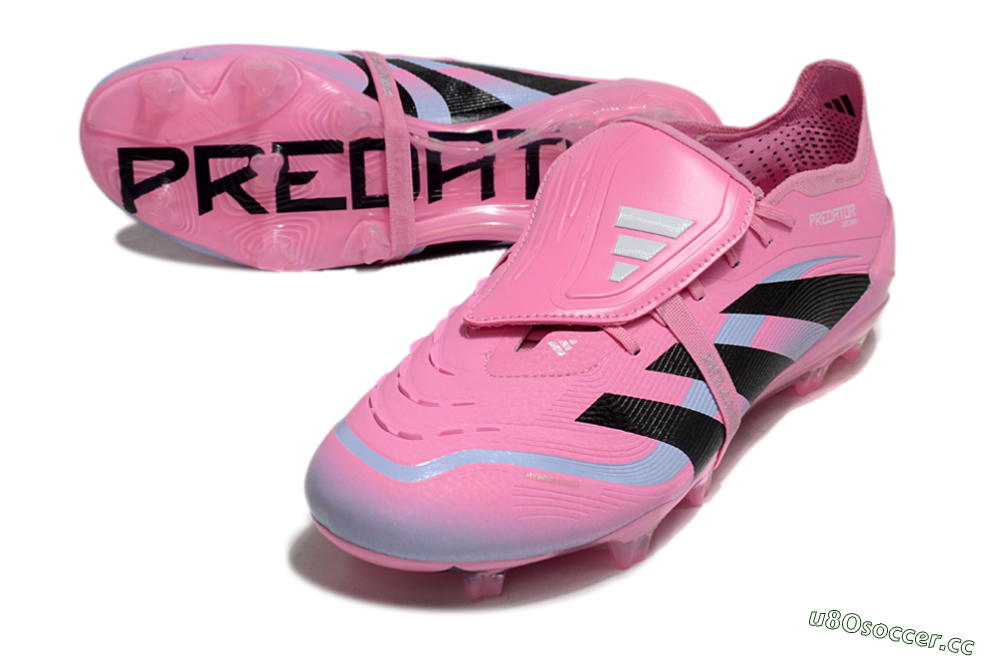 Men's Adidas Predator Elite 25 Foldover Tongue FG Firm Ground Low-Tops Football Boots - Pink/Black/Jade 3