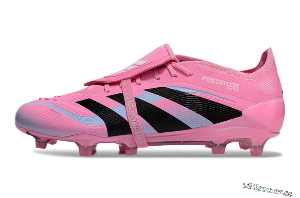 Men's Adidas Predator Elite 25 Foldover Tongue FG Firm Ground Low-Tops Football Boots - Pink/Black/Jade 0