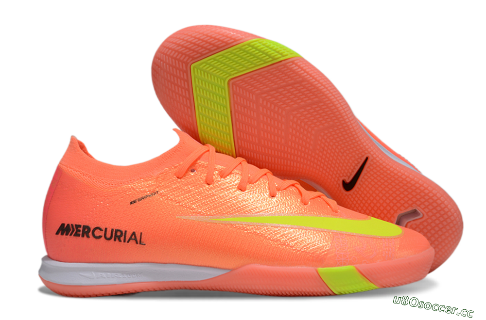 Men's Nike Air Zoom Mercurial Vapor 16 Elite IC Indoor & Futsal Low-Tops Football Shoes - Red/Yellow/White 2