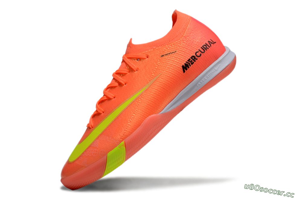 Men's Nike Air Zoom Mercurial Vapor 16 Elite IC Indoor & Futsal Low-Tops Football Shoes - Red/Yellow/White 5