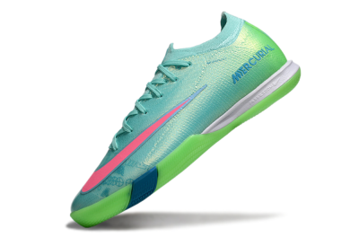 Men's Nike Air Zoom Mercurial Vapor 16 Elite IC Indoor & Futsal Low-Tops Football Shoes - Jade/Pink/Yellow