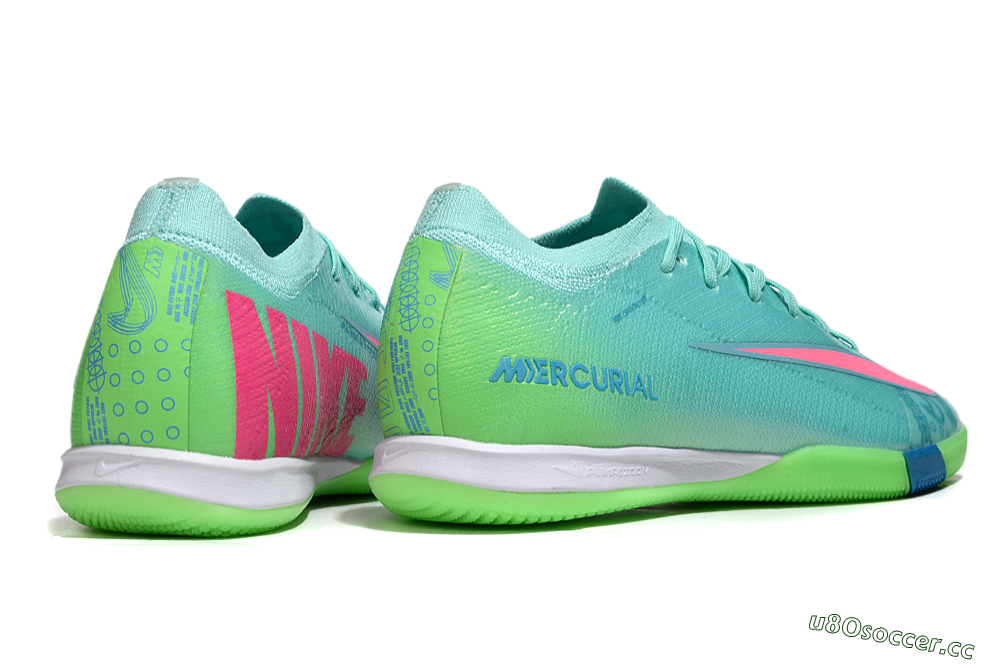 Men's Nike Air Zoom Mercurial Vapor 16 Elite IC Indoor & Futsal Low-Tops Football Shoes - Jade/Pink/Yellow 6
