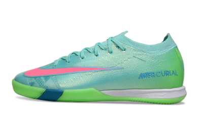 Men's Nike Air Zoom Mercurial Vapor 16 Elite IC Indoor & Futsal Low-Tops Football Shoes - Jade/Pink/Yellow