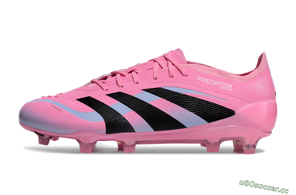 Men's Adidas Predator Elite 25 FG Firm Ground Low-Tops Football Boots - Pink/Black/Jade 0
