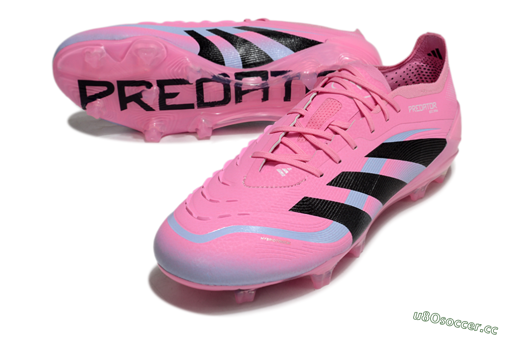 Men's Adidas Predator Elite 25 FG Firm Ground Low-Tops Football Boots - Pink/Black/Jade 3