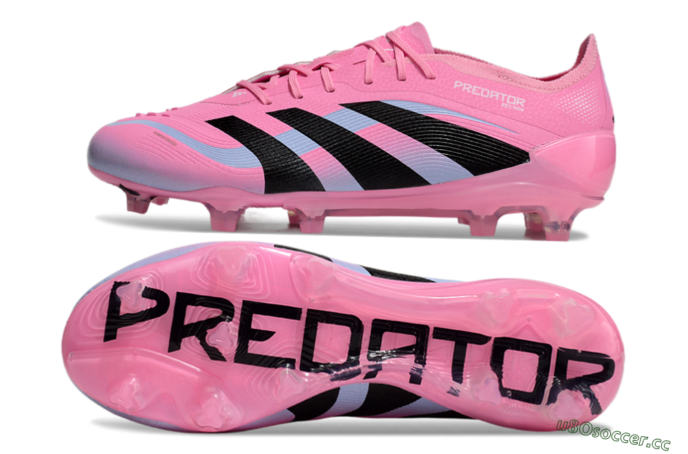 Men's Adidas Predator Elite 25 FG Firm Ground Low-Tops Football Boots - Pink/Black/Jade 1