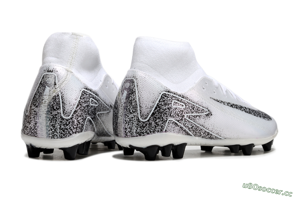 Men's Nike Air Zoom Mercurial Superfly 10 Acadamy AG Artificial Grass High-Tops Football Boots - White/Black 6