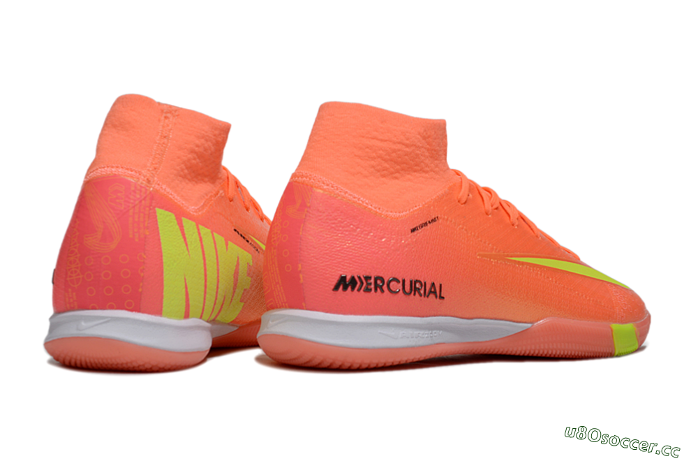 Men's Nike Air Zoom Mercurial Superfly 10 Elite IC Indoor & Futsal High-Tops Football Shoes - Red/Yellow/Black 6