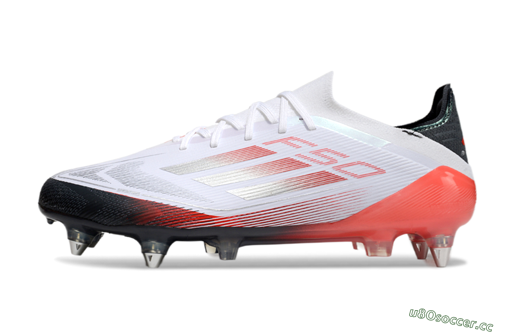 Men's Adidas F50 Elite SG Soft Ground Low-Tops Football Boots - White/Silver/Red/Black 0