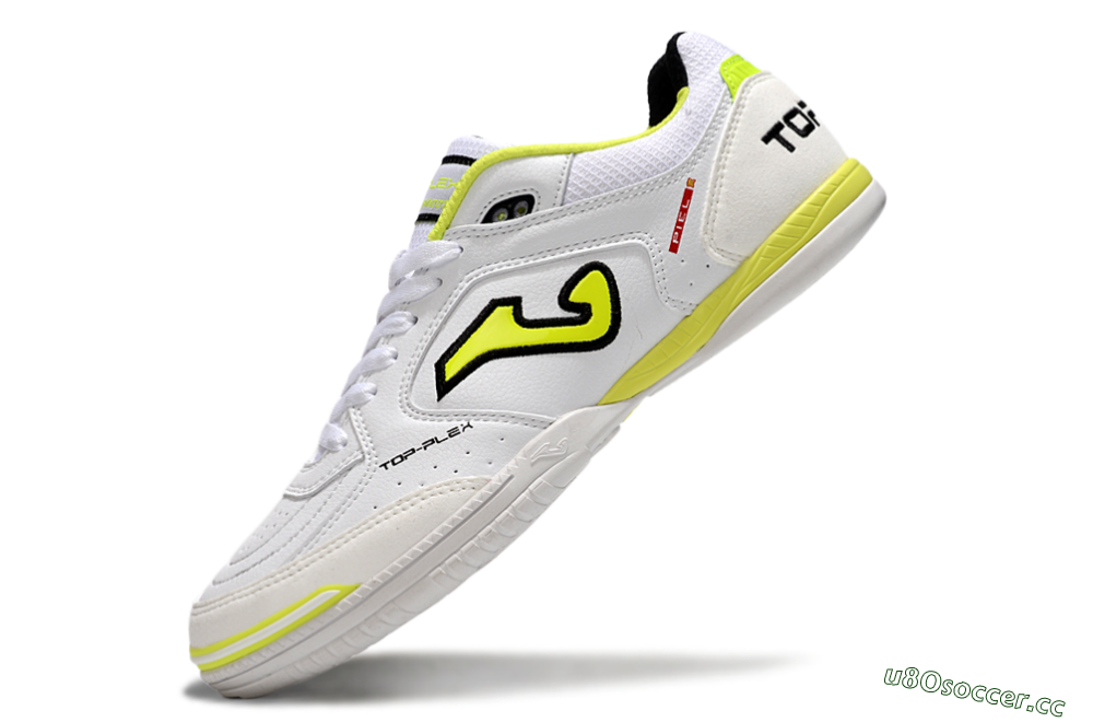 Men's Joma Top Flex IC Indoor & Futsal Low-Tops Football Shoes - White/Black/Yellow 5