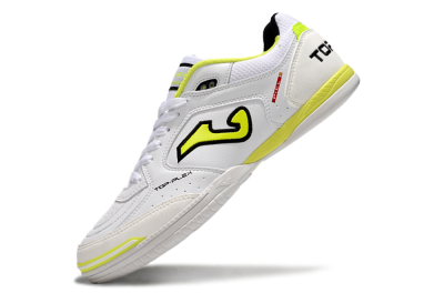 Men's Joma Top Flex IC Indoor & Futsal Low-Tops Football Shoes - White/Black/Yellow