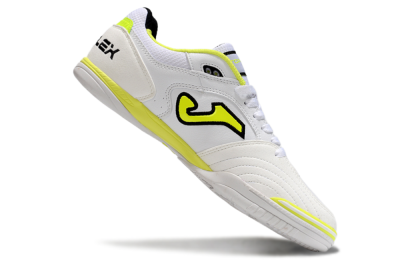 Men's Joma Top Flex IC Indoor & Futsal Low-Tops Football Shoes - White/Black/Yellow