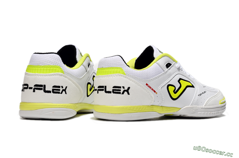 Men's Joma Top Flex IC Indoor & Futsal Low-Tops Football Shoes - White/Black/Yellow 6