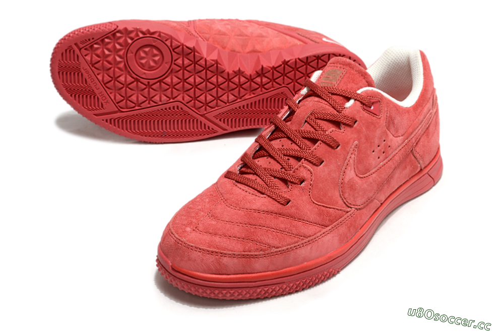Men's Nike Street Gato IC Indoor & Futsal Low-Tops Football Shoes - Red/Red 3