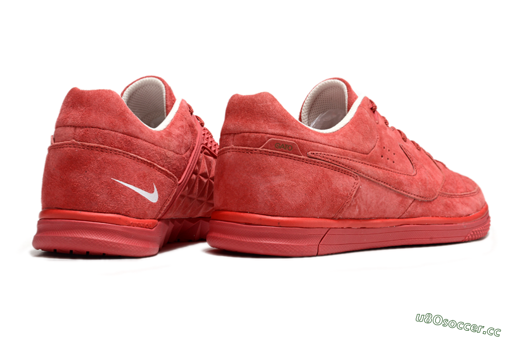 Men's Nike Street Gato IC Indoor & Futsal Low-Tops Football Shoes - Red/Red 6