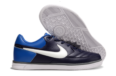 Men's Nike Street Gato IC Indoor & Futsal Low-Tops Football Shoes - Black/White/Blue