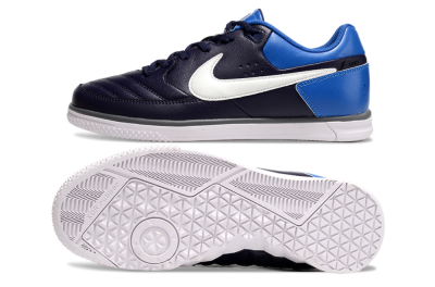 Men's Nike Street Gato IC Indoor & Futsal Low-Tops Football Shoes - Black/White/Blue