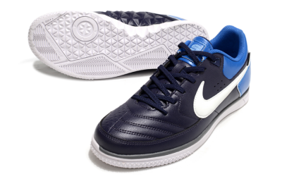 Men's Nike Street Gato IC Indoor & Futsal Low-Tops Football Shoes - Black/White/Blue