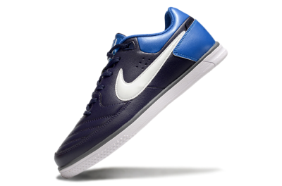 Men's Nike Street Gato IC Indoor & Futsal Low-Tops Football Shoes - Black/White/Blue