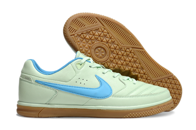 Men's Nike Street Gato IC Indoor & Futsal Low-Tops Football Shoes - Avocado/Blue/Brown