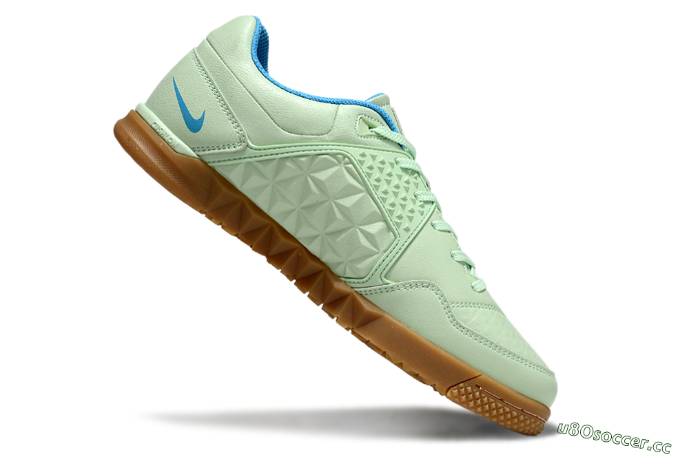 Men's Nike Street Gato IC Indoor & Futsal Low-Tops Football Shoes - Avocado/Blue/Brown 4