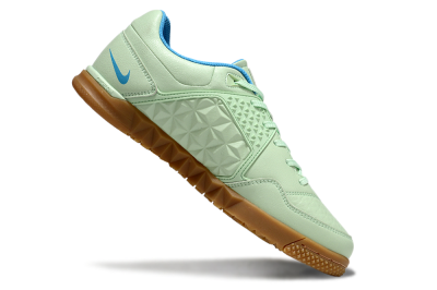 Men's Nike Street Gato IC Indoor & Futsal Low-Tops Football Shoes - Avocado/Blue/Brown