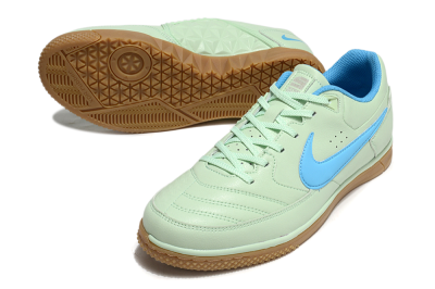 Men's Nike Street Gato IC Indoor & Futsal Low-Tops Football Shoes - Avocado/Blue/Brown