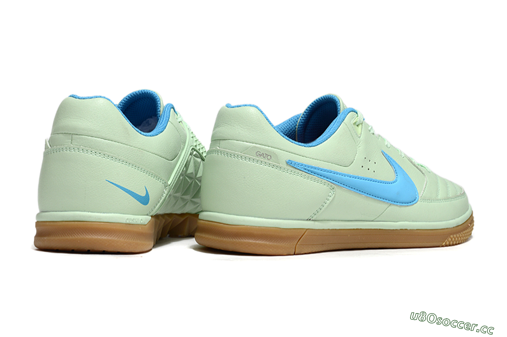 Men's Nike Street Gato IC Indoor & Futsal Low-Tops Football Shoes - Avocado/Blue/Brown 6