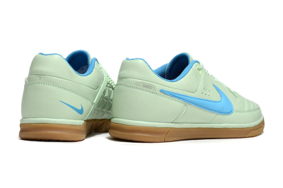 Men's Nike Street Gato IC Indoor & Futsal Low-Tops Football Shoes - Avocado/Blue/Brown