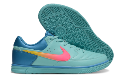 Men's Nike Street Gato IC Indoor & Futsal Low-Tops Football Shoes - Jade/Pink/Yellow/Blue