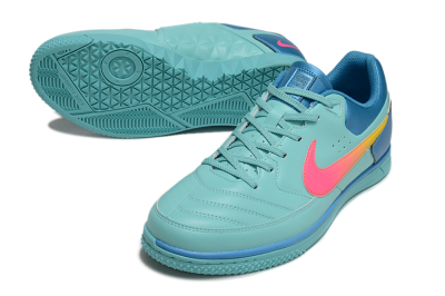 Men's Nike Street Gato IC Indoor & Futsal Low-Tops Football Shoes - Jade/Pink/Yellow/Blue