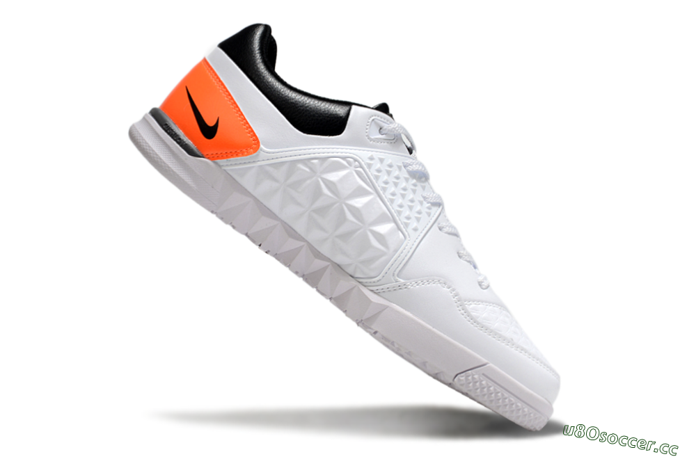 Men's Nike Street Gato IC Indoor & Futsal Low-Tops Football Shoes - White/Grey/Yellow/Black 4
