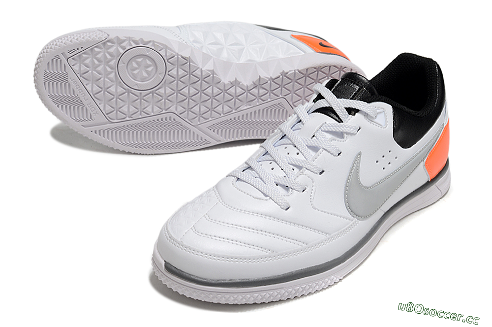 Men's Nike Street Gato IC Indoor & Futsal Low-Tops Football Shoes - White/Grey/Yellow/Black 3