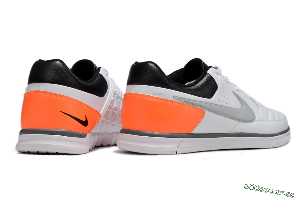 Men's Nike Street Gato IC Indoor & Futsal Low-Tops Football Shoes - White/Grey/Yellow/Black 6