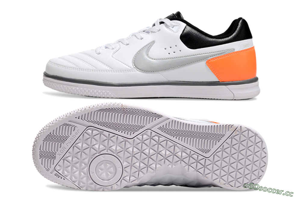 Men's Nike Street Gato IC Indoor & Futsal Low-Tops Football Shoes - White/Grey/Yellow/Black 1