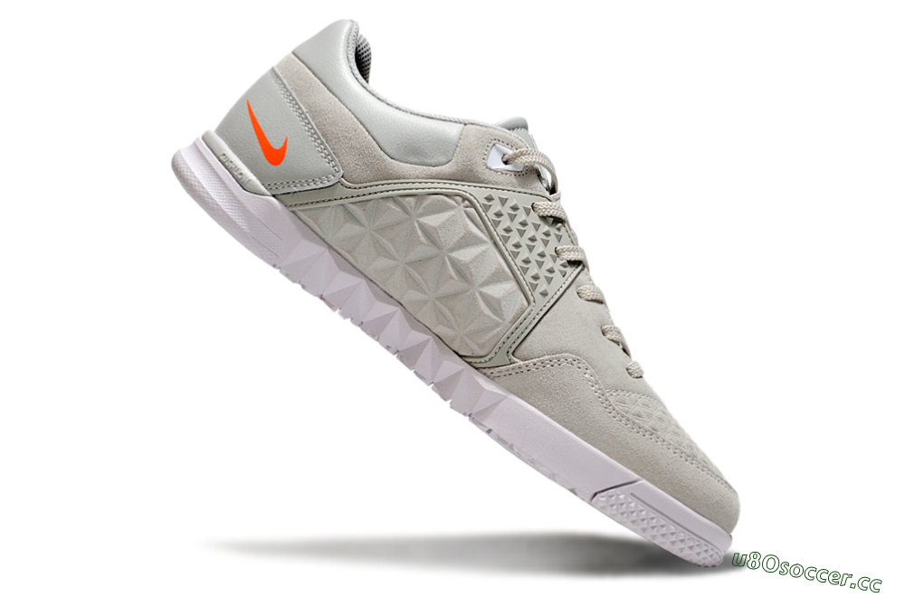 Men's Nike Street Gato IC Indoor & Futsal Low-Tops Football Shoes - Grey/Black/Yellow 4