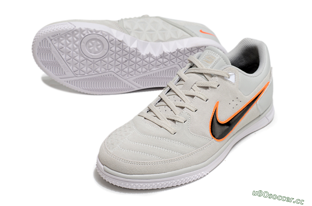 Men's Nike Street Gato IC Indoor & Futsal Low-Tops Football Shoes - Grey/Black/Yellow 3