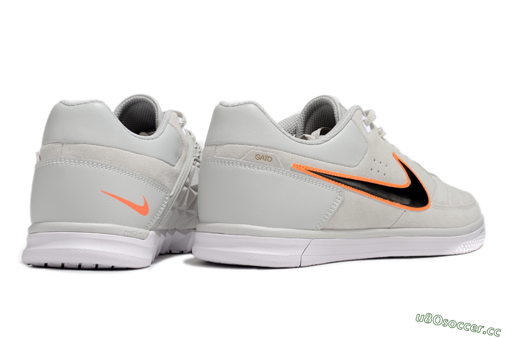 Men's Nike Street Gato IC Indoor & Futsal Low-Tops Football Shoes - Grey/Black/Yellow 6
