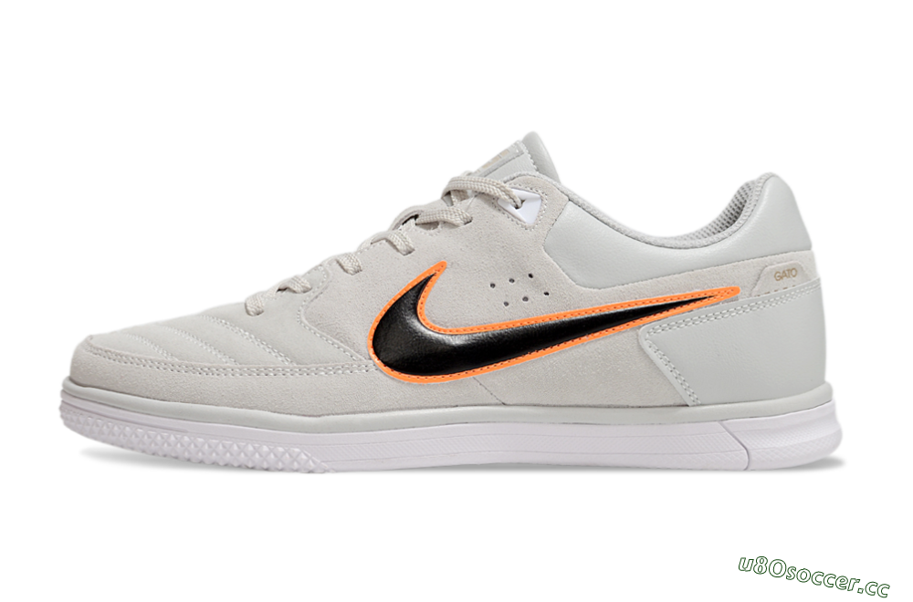 Men's Nike Street Gato IC Indoor & Futsal Low-Tops Football Shoes - Grey/Black/Yellow 0