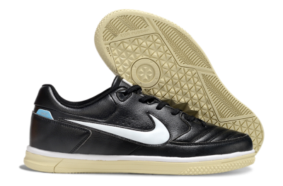 Men's Nike Street Gato IC Indoor & Futsal Low-Tops Football Shoes - Black/White/Beige