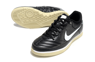 Men's Nike Street Gato IC Indoor & Futsal Low-Tops Football Shoes - Black/White/Beige
