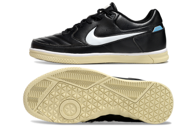 Men's Nike Street Gato IC Indoor & Futsal Low-Tops Football Shoes - Black/White/Beige