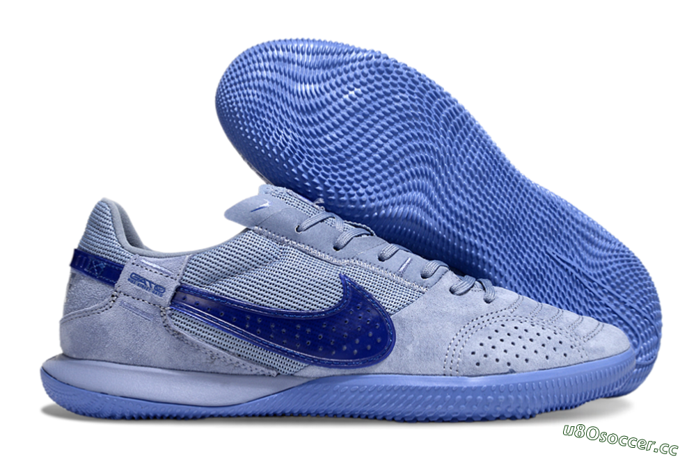 Men's Nike Street Gato IC Indoor & Futsal Low-Tops Football Shoes - Blue/Blue 2