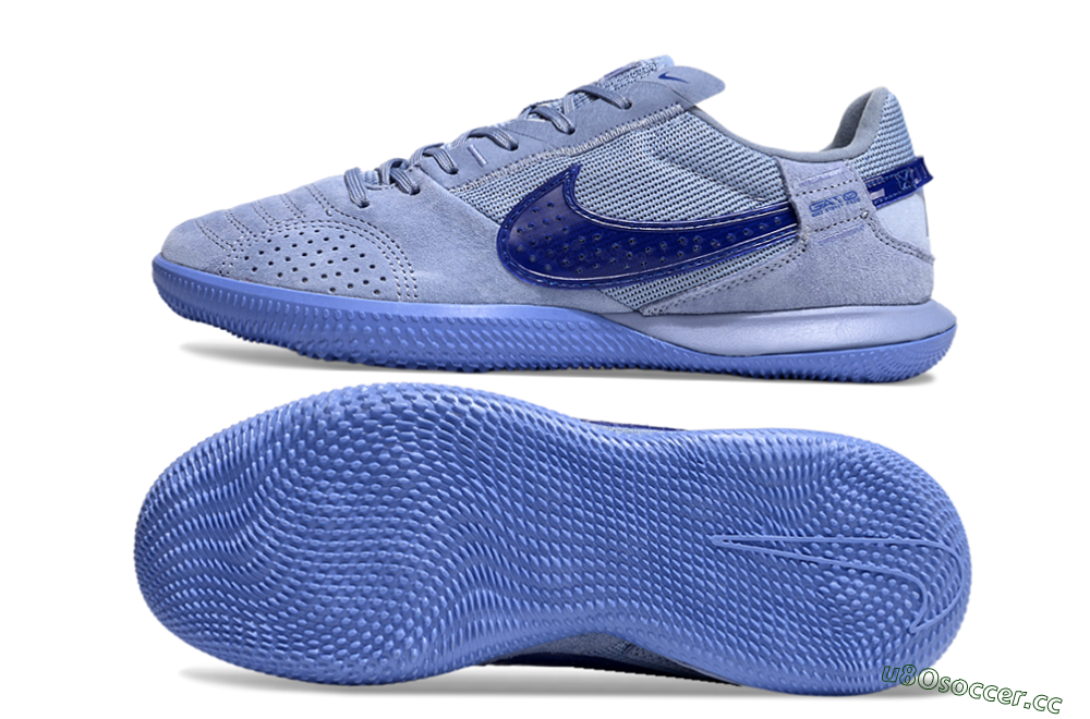 Men's Nike Street Gato IC Indoor & Futsal Low-Tops Football Shoes - Blue/Blue 1