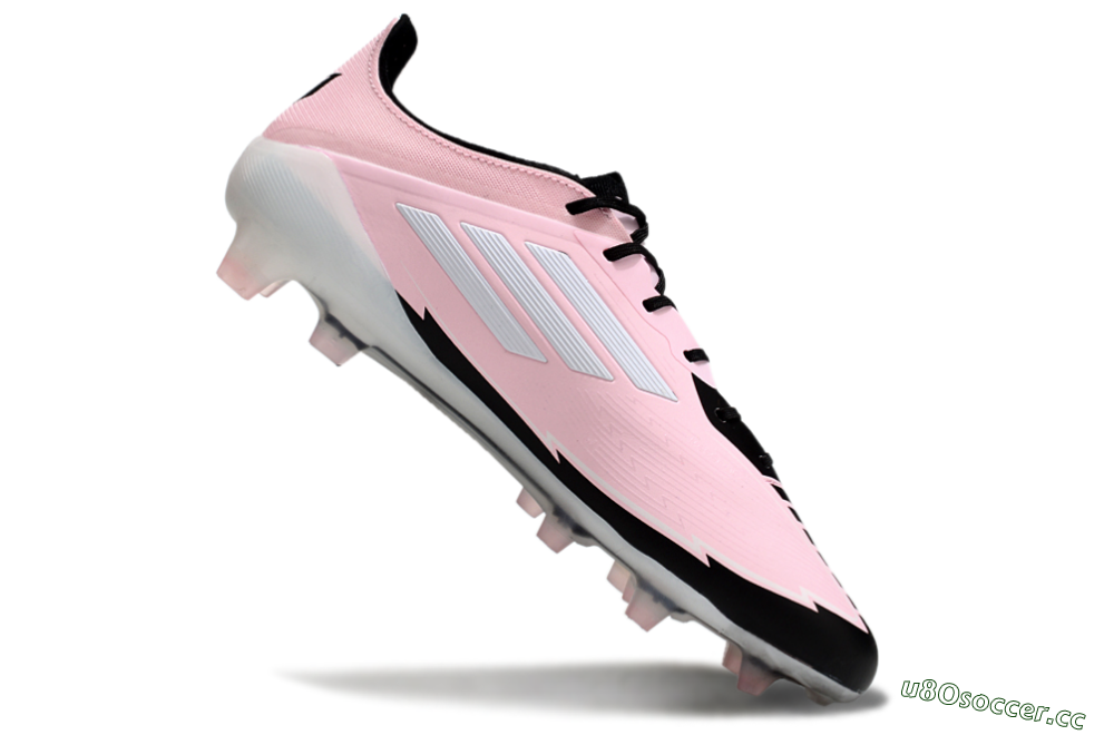 Men's Adidas F50 Elite FG Firm Ground Low-Tops Football Boots - Pink/White/Black 4