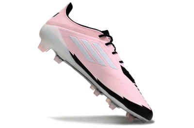 Men's Adidas F50 Elite FG Firm Ground Low-Tops Football Boots - Pink/White/Black