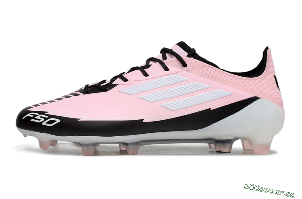 Men's Adidas F50 Elite FG Firm Ground Low-Tops Football Boots - Pink/White/Black 0